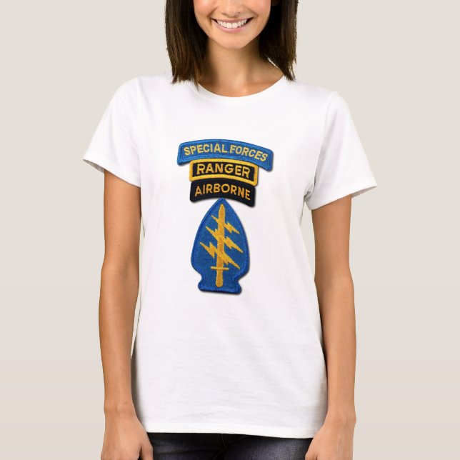 Camiseta SOF SFG SOC das boinas verdes SF do grupo das (Frente)