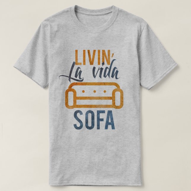 Camiseta Sofá do vida do la de Livin (Frente do Design)