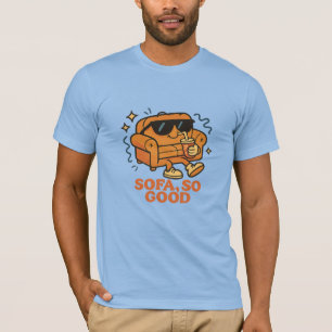 Camiseta Sofa Tão Bom E Engraçado Cartoon Pun T-Shirt