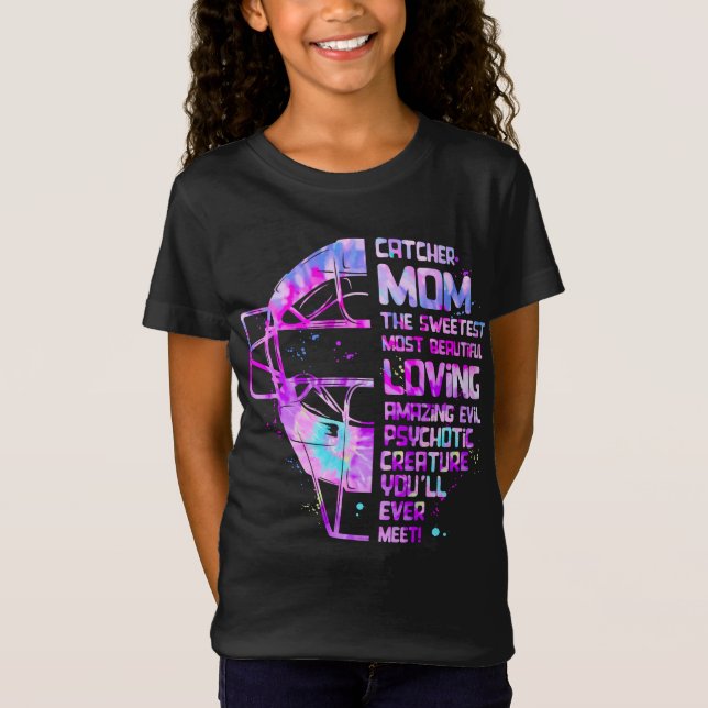 Camiseta Sofball Catcher Mãe O Mais Bonito L (Frente)