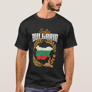 Camiseta Sofia Bulgária Bandeira Souvenir
