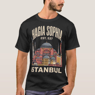 Camiseta Sofia Santa Istambul Turquia Pôster de Viagem Vint
