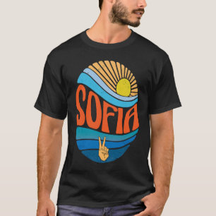 Camiseta Sofia Vintage Sunset Sofia Groovy Tie Dye