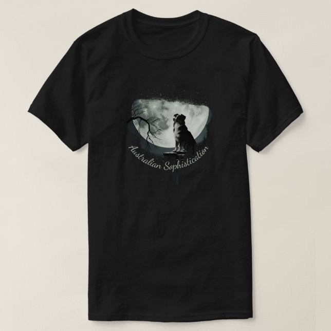 Camiseta Sofisticação do Australian Shepherd (Frente do Design)