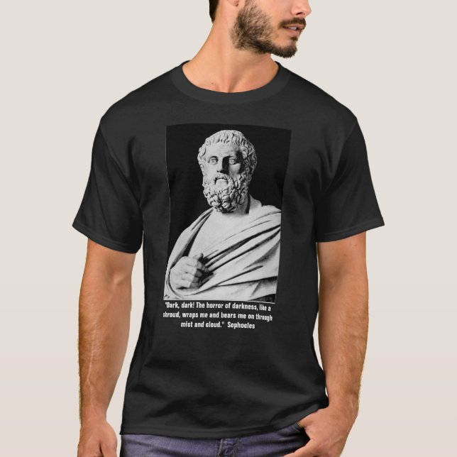 Camiseta Sófocles cita a Escuridão (Frente)