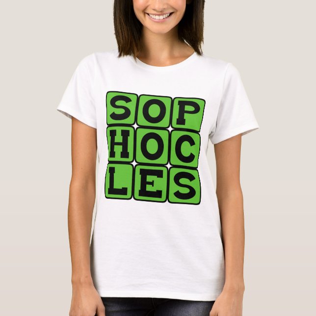 Camiseta Sófocles, Tragediador Grego (Frente)