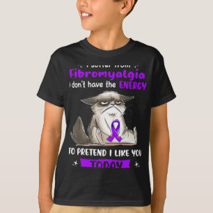 Camiseta Sofre de Fibromialgia Advertência
