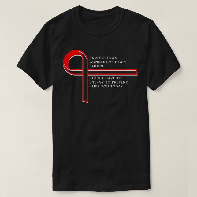Camiseta Sofro de Insuficiência Cardíaca Congestiva (Frente do Design)