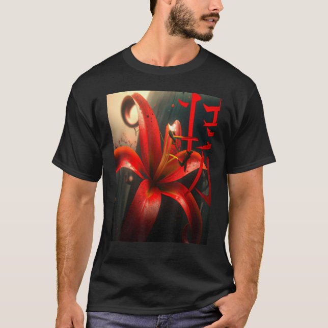 Camiseta Soft Japanese Lily Aesthetic Flower S (Frente)