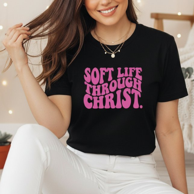 Camiseta Soft Life Through Christ Christian Faith T-Shirt (Soft Life Through Christ Christian Faith T-Shirt)