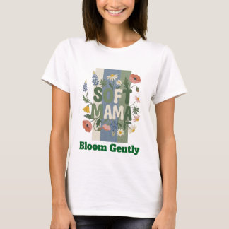 Camiseta Soft Mama Vintage Wildflower Design Floral