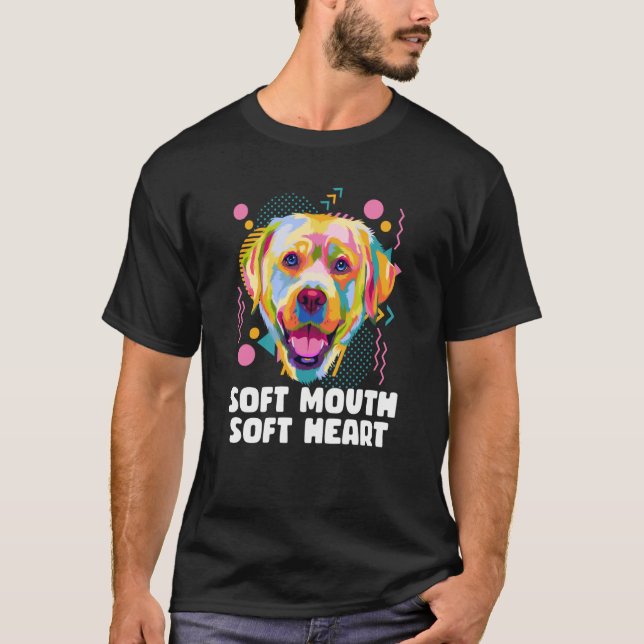 Camiseta Soft Mouth Soft Heart Dog Theme Humor Dog Paw (Frente)
