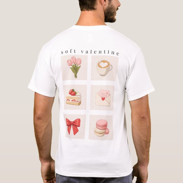 Camiseta Soft Valentine Aesthetic Mood Board Shirt  (Verso)