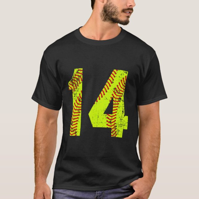 Camiseta Softball 14 Jersey Number (Frente)