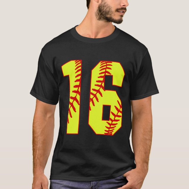 Camiseta Softball 16 Fast Pitch Love Softball Mãe Favorita (Frente)