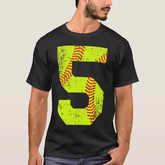 Camiseta Softball 5 Jersey Number (Frente)