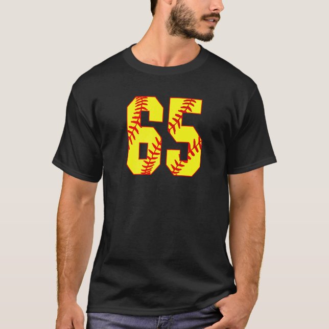 Camiseta Softball 65 Fast Pitch Love Softball Mãe Favorita (Frente)