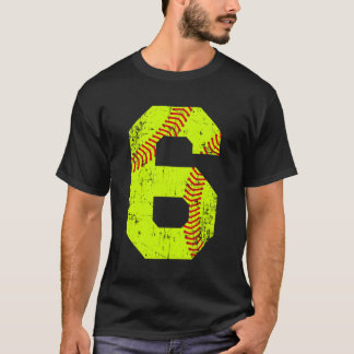 Camiseta Softball 6 Jersey Number