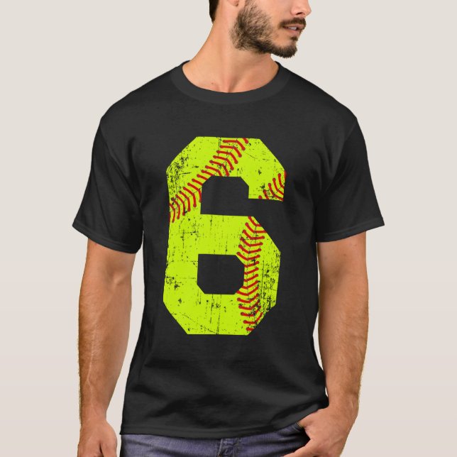 Camiseta Softball 6 Jersey Number (Frente)