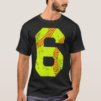 Camiseta Softball 6 Jersey Number