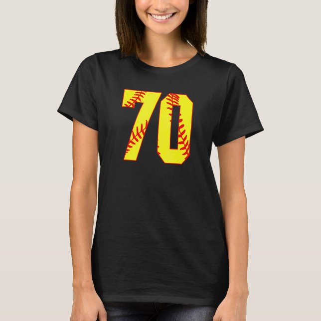 Camiseta Softball 70 Fast Pitch Love Softball Mãe Favorita (Frente)