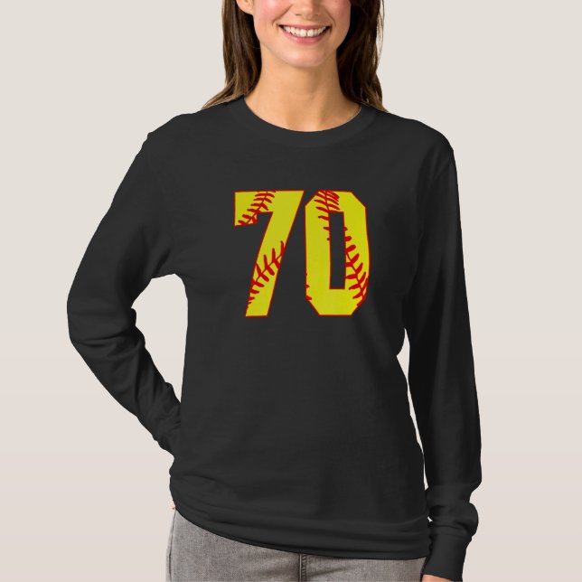 Camiseta Softball 70 Fast Pitch Love Softball Mãe Favorita (Frente)