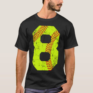 Camiseta Softball 8 Jersey Number