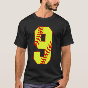 Camiseta Softball 9 Fast Pitch Love Softball Mãe Favorito P