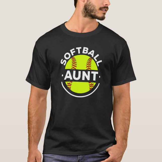Camiseta Softball Aunt Softball Player Pitcher Catcher Spor (Frente)