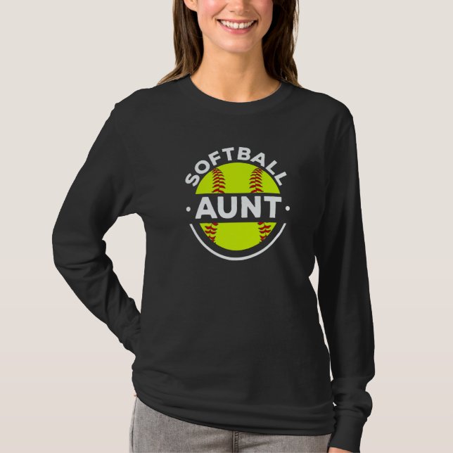 Camiseta Softball Aunt Softball Player Pitcher Catcher Spor (Frente)
