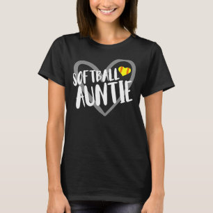 Camiseta Softball Auntie Heart