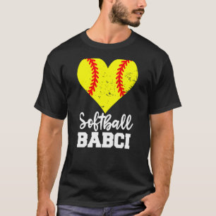 Camiseta Softball Babci Softball Heart Avó Babci