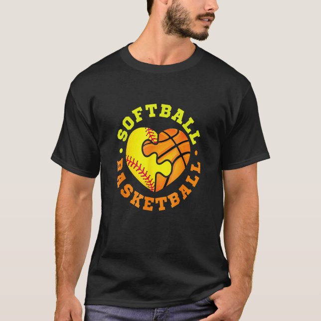 Camiseta Softball Basketball Fathers Day Family Matching (Frente)