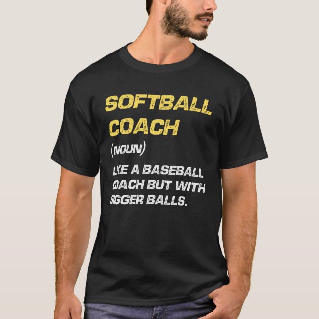 Camiseta Softball Coach Defenition Softball Trainer (Frente)