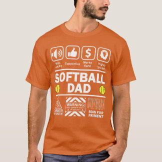 Camiseta Softball Dad Funny Contents of Sports Father frien