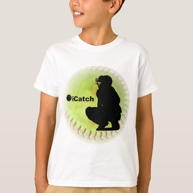 Camiseta softball de Fastpitch do iCatch (Frente)