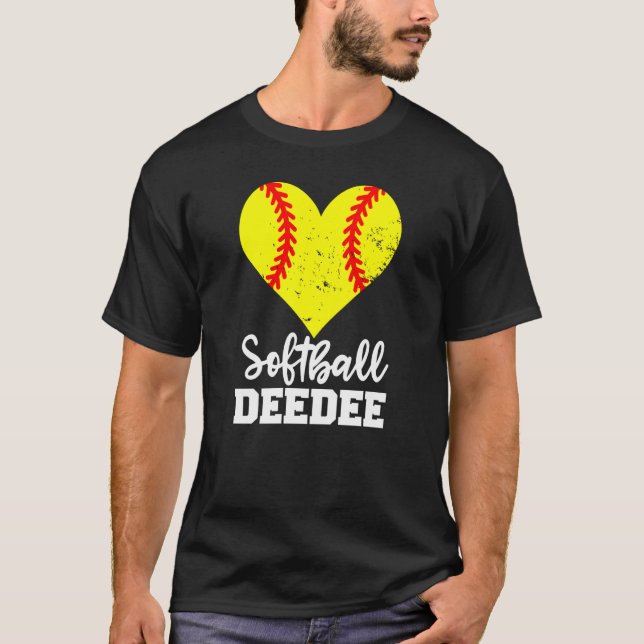 Camiseta Softball Deedee Softball Heart Grandma Dee Dee (Frente)