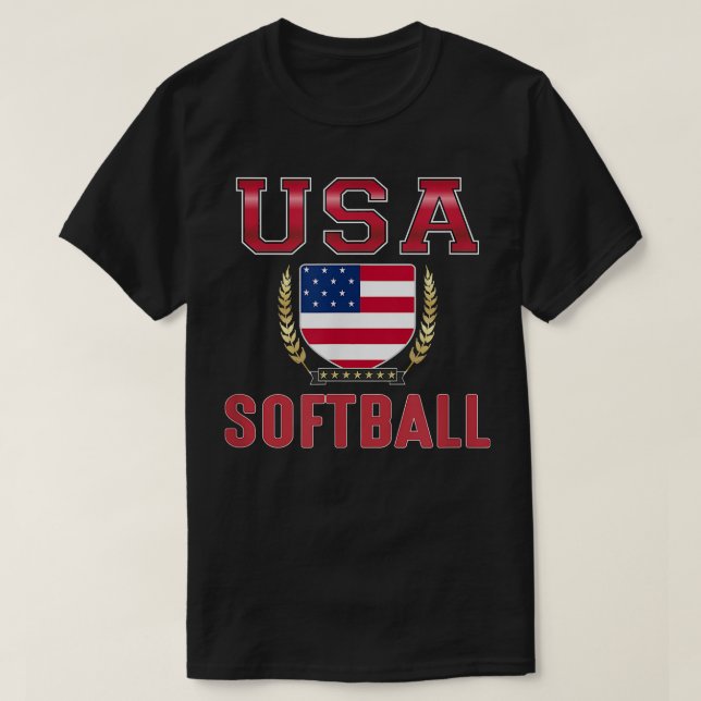 Camiseta Softball dos EUA - (Frente do Design)