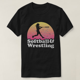 Camiseta Softball e Lutas, mulheres ou lutadores
