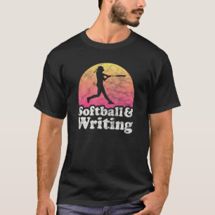 Camiseta Softball E Mulheres Escrevendo Ou Escritoras De Me