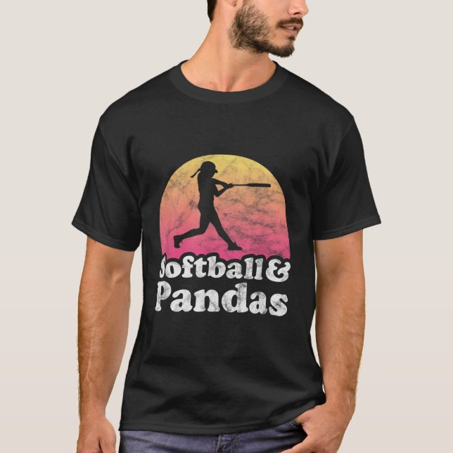 Camiseta Softball E Pandas Ou Panda (Frente)