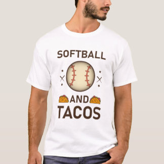 Camiseta Softball e tacos, taco engraçado, quinta-feira