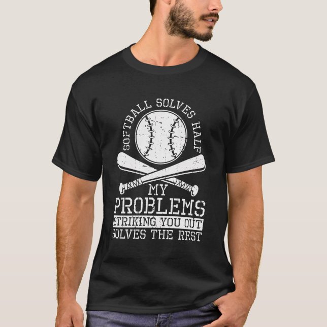 Camiseta Softball Engraçado - Batter Pitcher Catcher Softba (Frente)