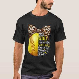 Camiseta Softball Gigi Ama O Amor Da Menina De Costume De S