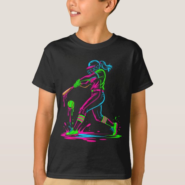 Camiseta Softball girl ice cream softball drip  (Frente)