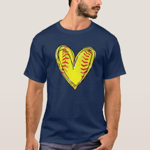 Camiseta Softball Heart Softball Game Day Apparel Softball