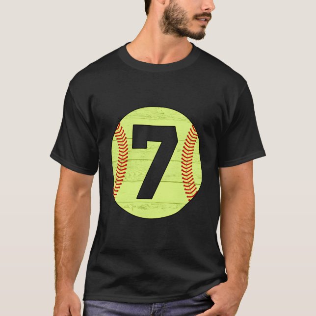 Camiseta Softball Jersey Número 7 (Frente)