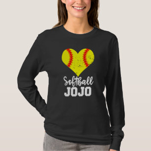 Camiseta Softball Jojo Softball Coração Vovó JoJo