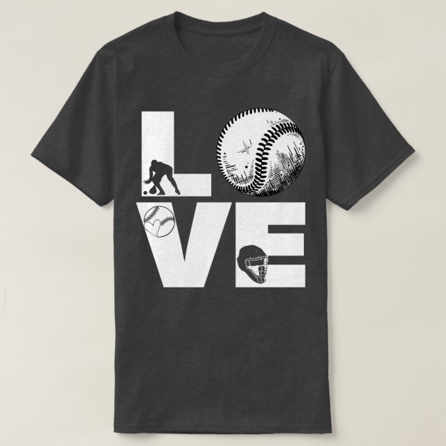 Camiseta Softball LOVE Funny 9 (Frente do Design)