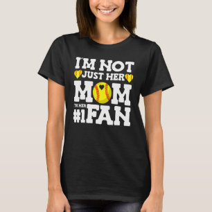Camiseta Softball Mãe Coração Número Um Ventilador